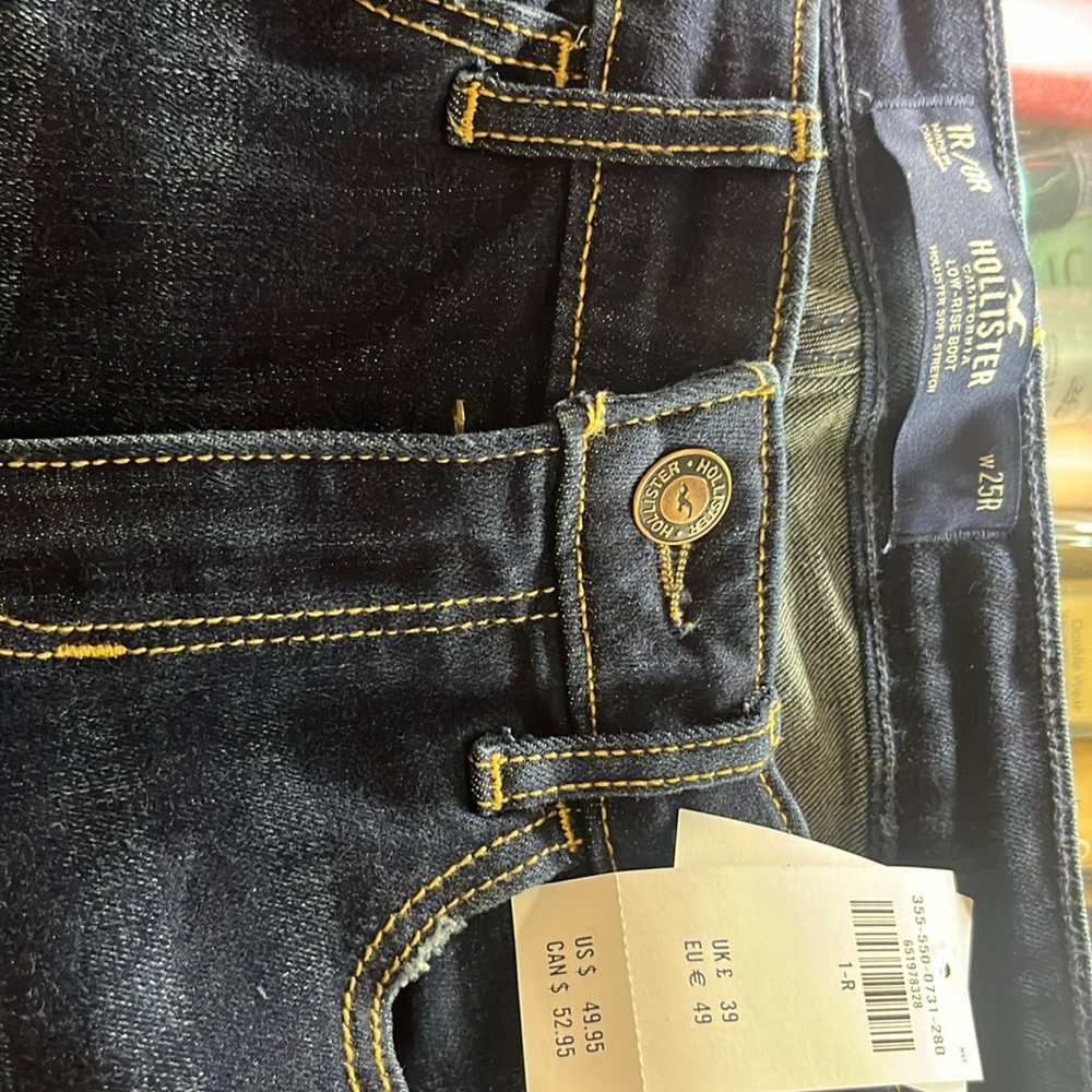 Hollister bell bottom dark washed jeans